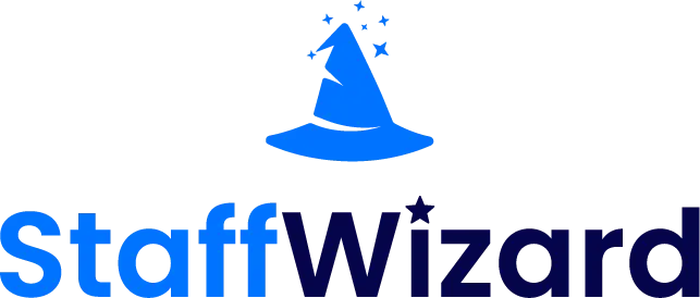 StaffWizard logo and text